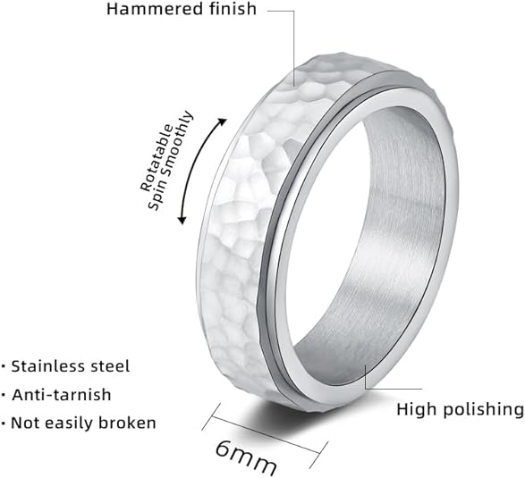 Hammered Serenity Ring